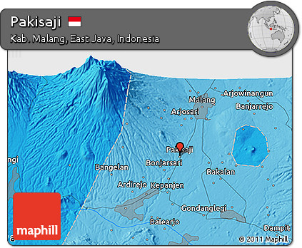 Political 3D Map of Pakisaji