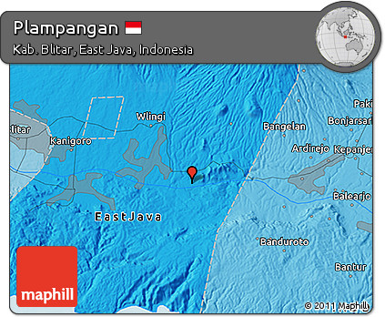 Political 3D Map of Plampangan