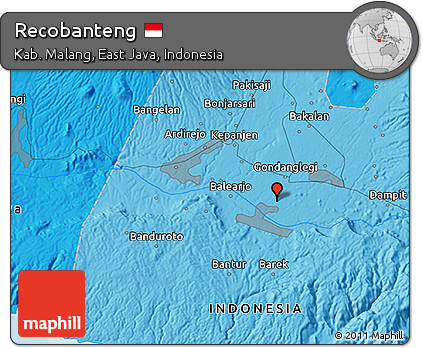 Political 3D Map of Recobanteng