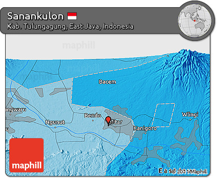 Political 3D Map of Sanankulon