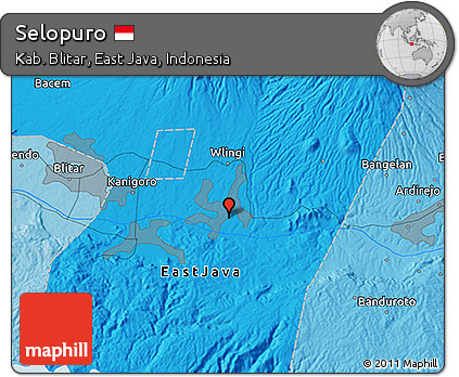 Political 3D Map of Selopuro
