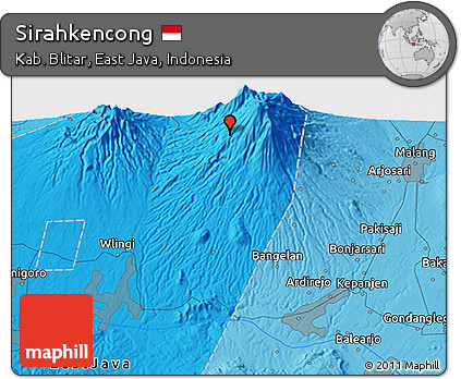 Political 3D Map of Sirahkencong