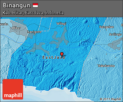 Political 3D Map of Binangun