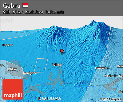 Political 3D Map of Gabru