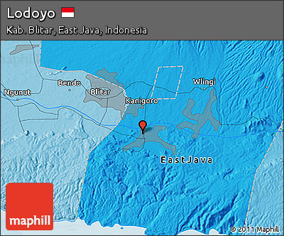 Political 3D Map of Lodoyo
