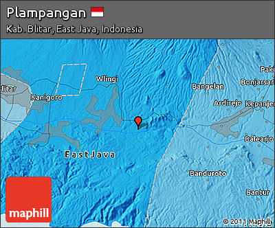 Political 3D Map of Plampangan