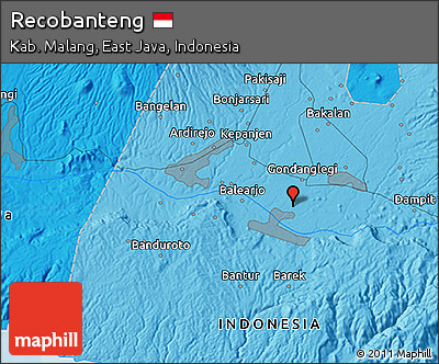 Political 3D Map of Recobanteng