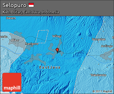 Political 3D Map of Selopuro