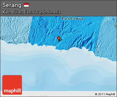 Political 3D Map of Serang