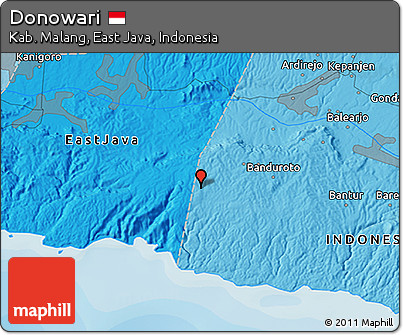 Political 3D Map of Donowari