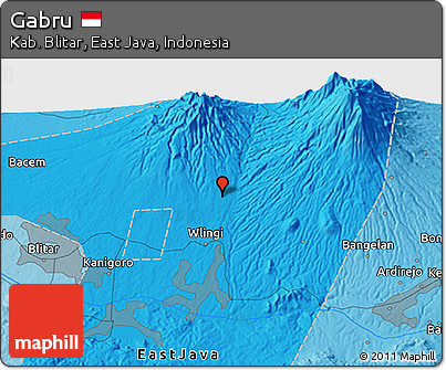 Political 3D Map of Gabru