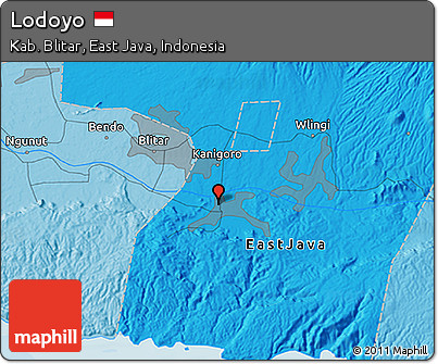 Political 3D Map of Lodoyo