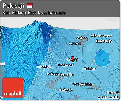 Political 3D Map of Pakisaji