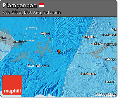 Political 3D Map of Plampangan
