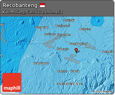 Political 3D Map of Recobanteng