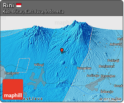 Political 3D Map of Rini