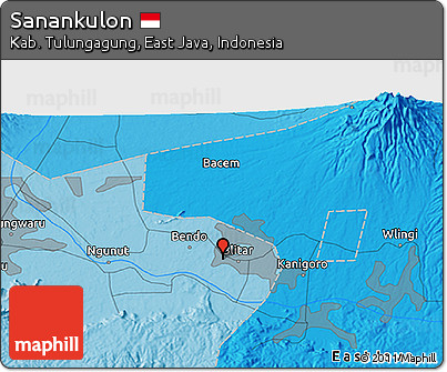 Political 3D Map of Sanankulon