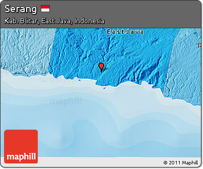 Political 3D Map of Serang