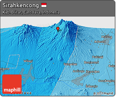 Political 3D Map of Sirahkencong