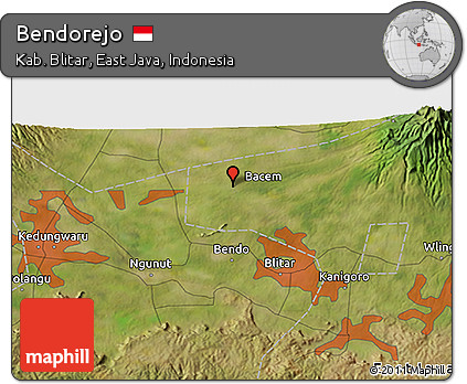Satellite 3D Map of Bendorejo