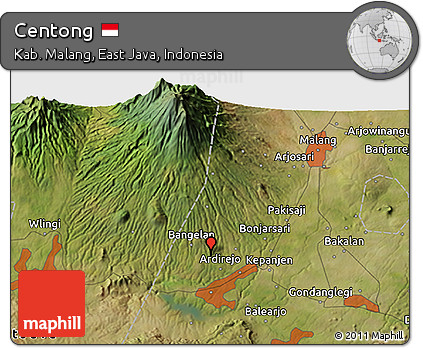 Satellite 3D Map of Centong