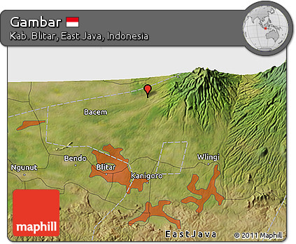 Satellite 3D Map of Gambar