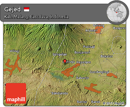 Satellite 3D Map of Gejed