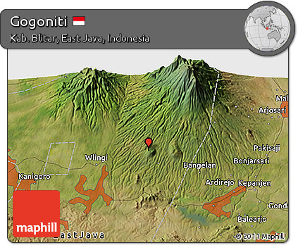 Satellite 3D Map of Gogoniti