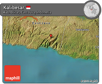 Satellite 3D Map of Kalibesar
