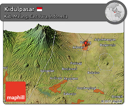 Satellite 3D Map of Kidulpasar