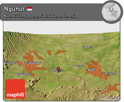 Satellite 3D Map of Ngunut