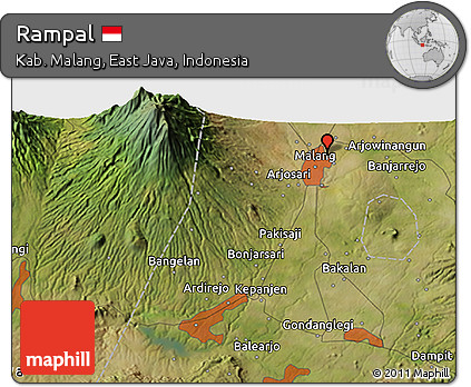 Satellite 3D Map of Rampal