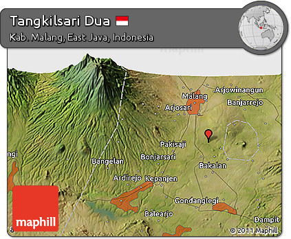 Satellite 3D Map of Tangkilsari Dua
