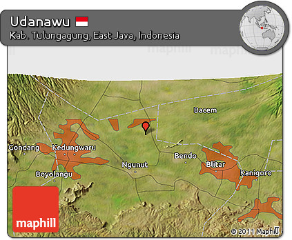 Satellite 3D Map of Udanawu