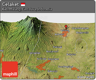 Satellite 3D Map of Celaket
