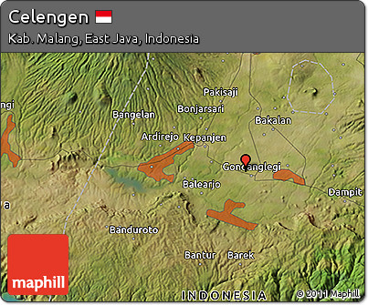 Satellite 3D Map of Celengen