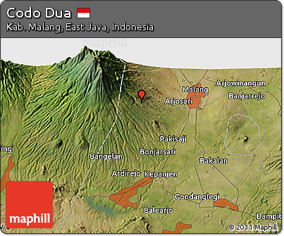 Satellite 3D Map of Codo Dua