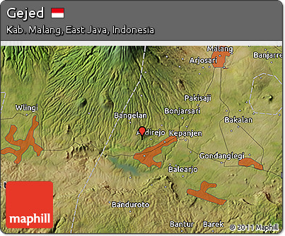 Satellite 3D Map of Gejed