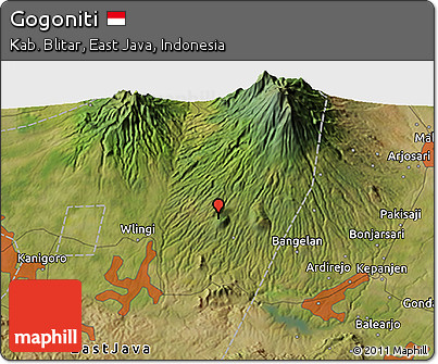 Satellite 3D Map of Gogoniti