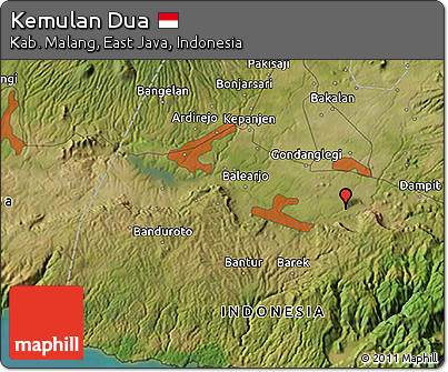 Satellite 3D Map of Kemulan Dua