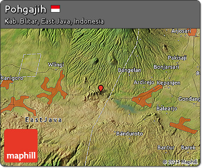 Satellite 3D Map of Pohgajih