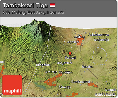 Satellite 3D Map of Tambaksari Tiga
