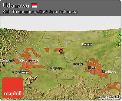 Satellite 3D Map of Udanawu
