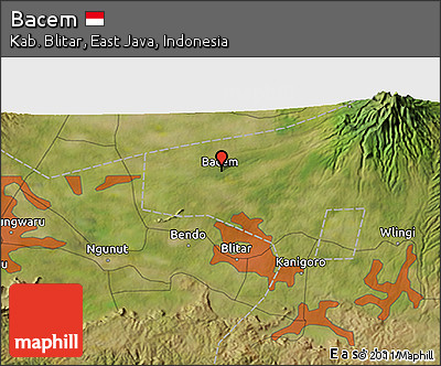 Satellite 3D Map of Bacem