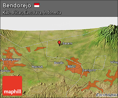 Satellite 3D Map of Bendorejo