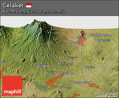 Satellite 3D Map of Celaket