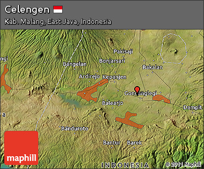 Satellite 3D Map of Celengen