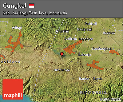 Satellite 3D Map of Cungkal