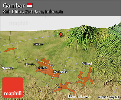 Satellite 3D Map of Gambar