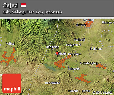 Satellite 3D Map of Gejed